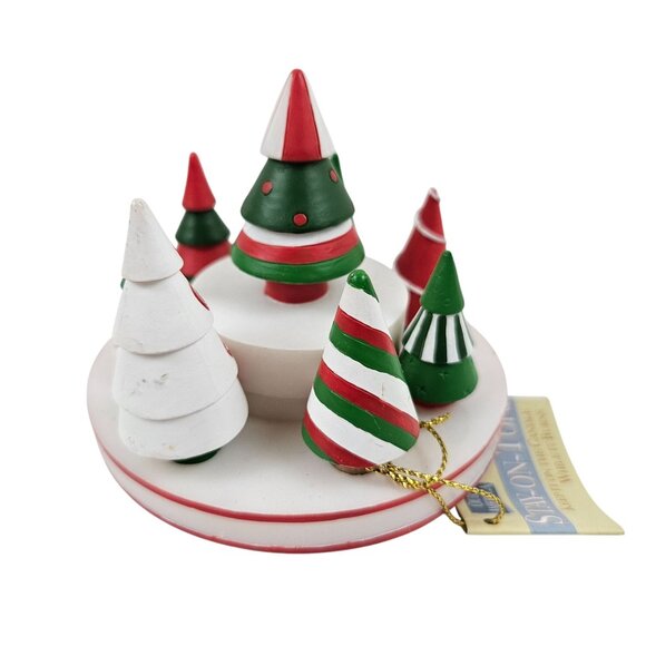 Yankee Candle Capper Our America Stay On Tops Christmas Trees Holiday NWT - Picture 4 of 9